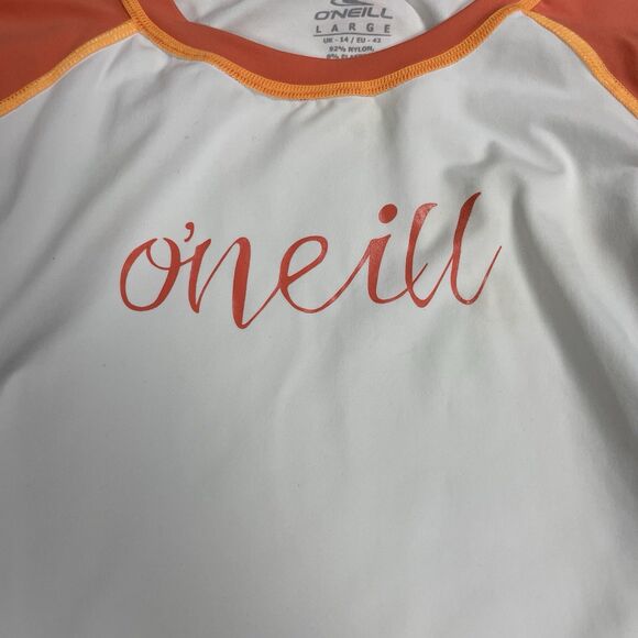 Girls Large O’Neil Swim Short Sleeve Rashguard - Picture 2 of 5